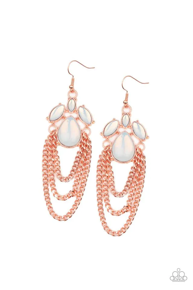 Paparazzi Earring ~ Opalescence Essence - Copper