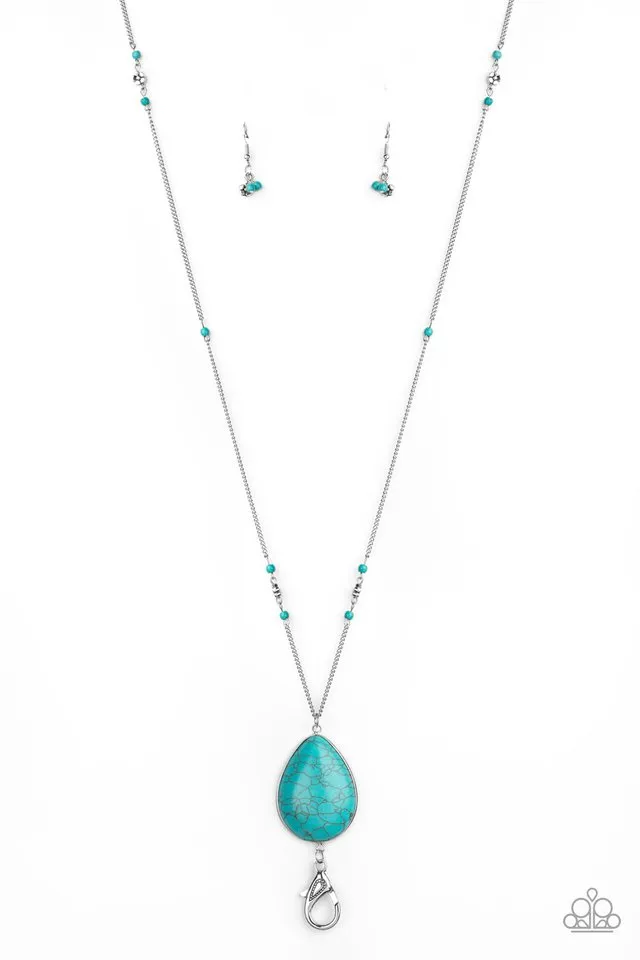 Paparazzi Necklace ~ Desert Meadow - Blue