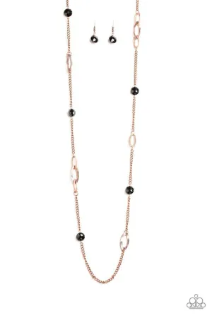 Paparazzi Necklace ~ Duchess Dazzle - Copper