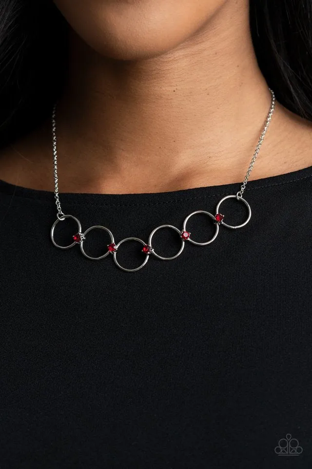 Paparazzi Necklace ~ Regal Society - Red