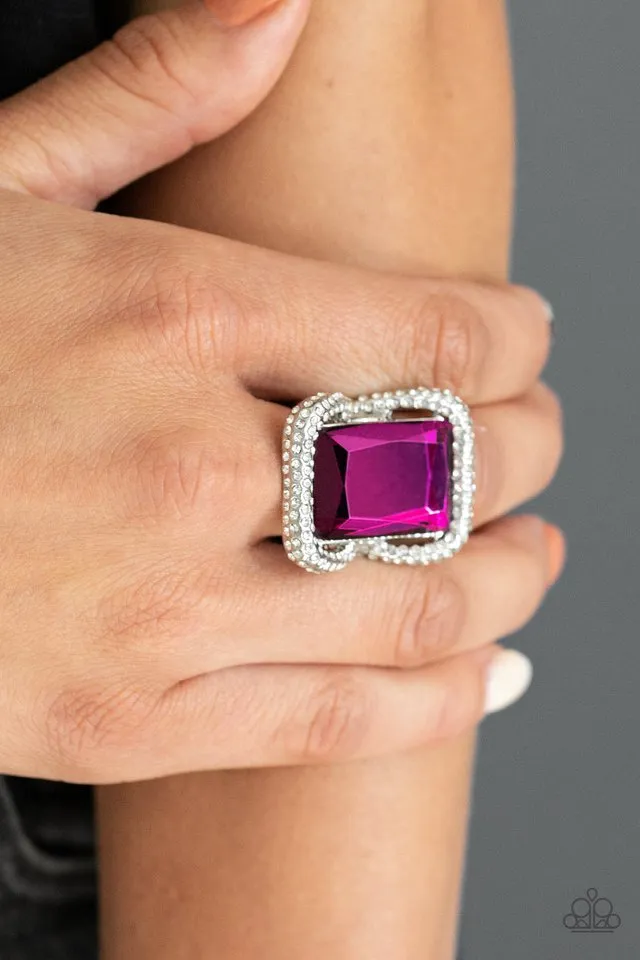 Paparazzi Ring ~ Deluxe Decadence - Pink