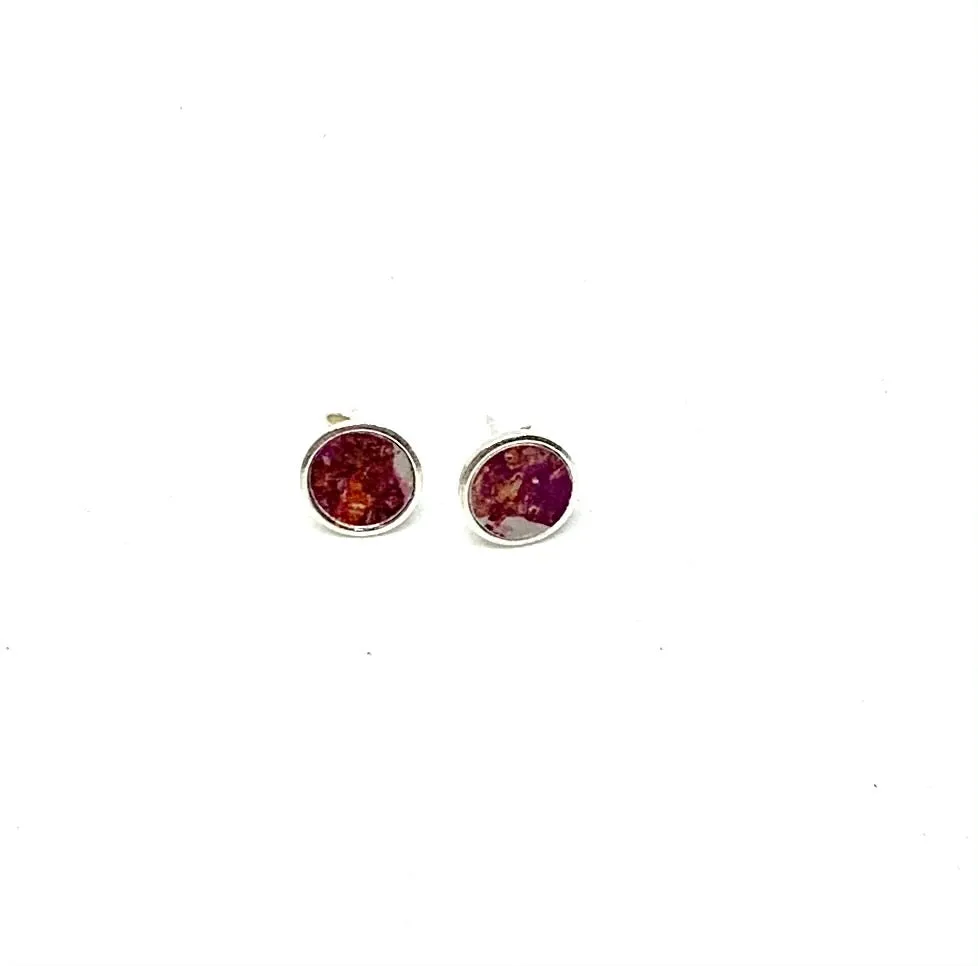 Pink /orange coloured studs