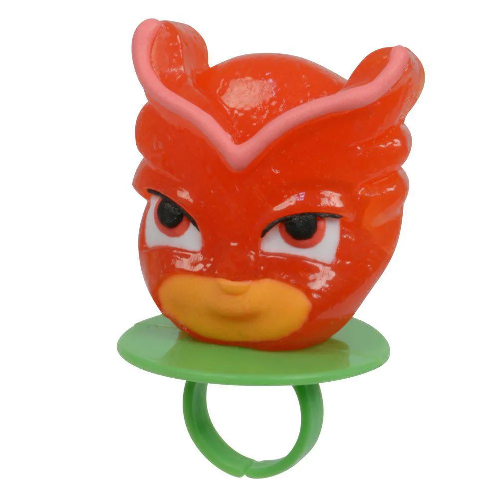 PJ Masks Character Shaped Hard Candy Lollipop Rings, Easter Candy, Party Favor, Individually or 15 Pack