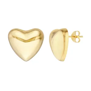 Puff Heart Polished Earrings