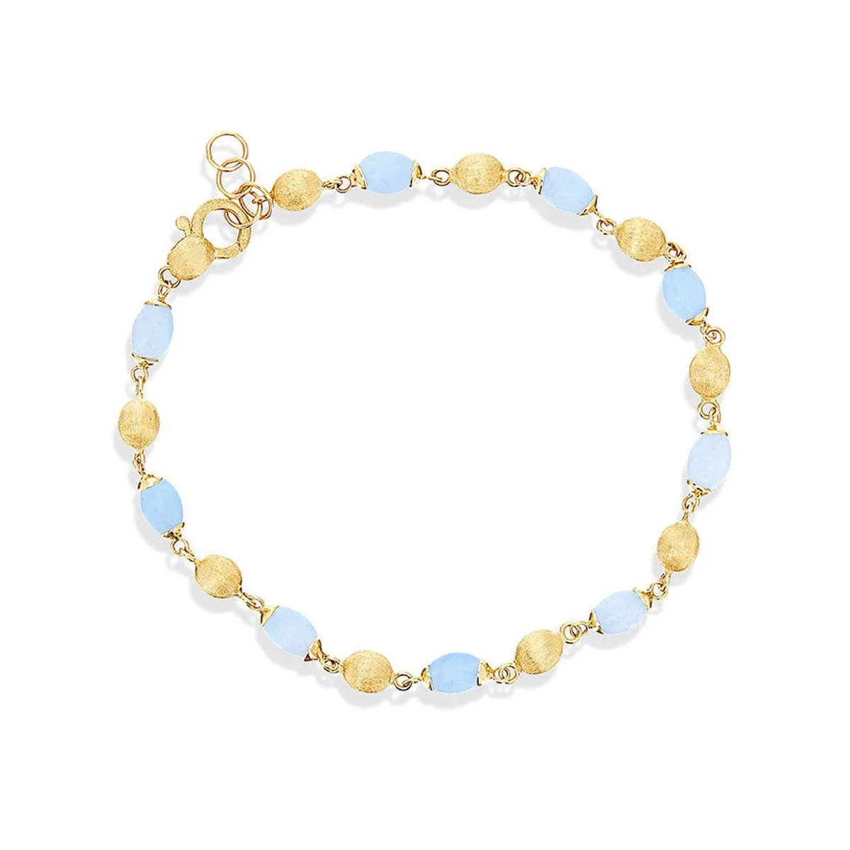 "AZURE" Gold & Aquamarine Casual Bracelet - BN25-575