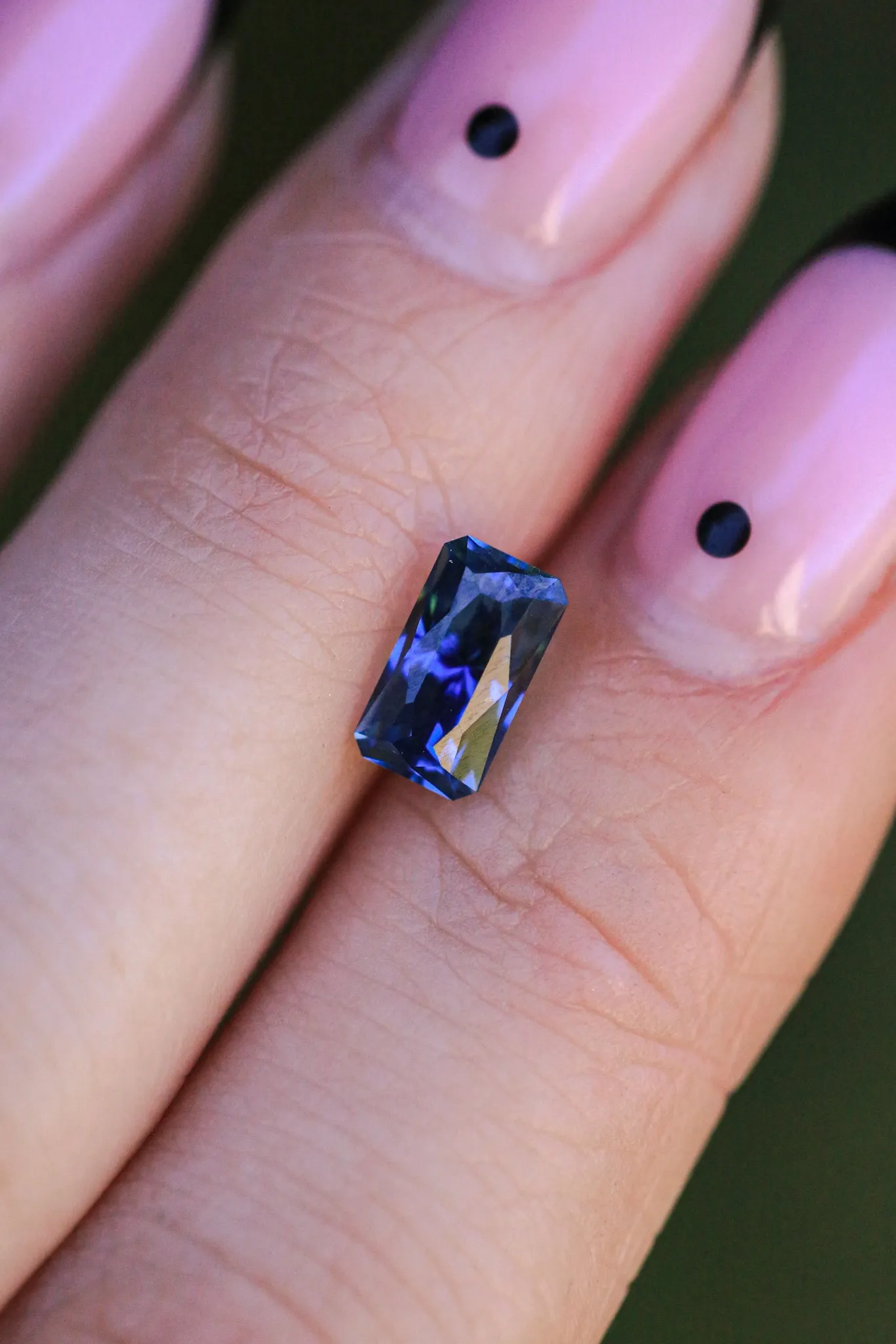 "SIREN" - RECTANGLE REGAL RADIANT CUT BLUE SAPPHIRE