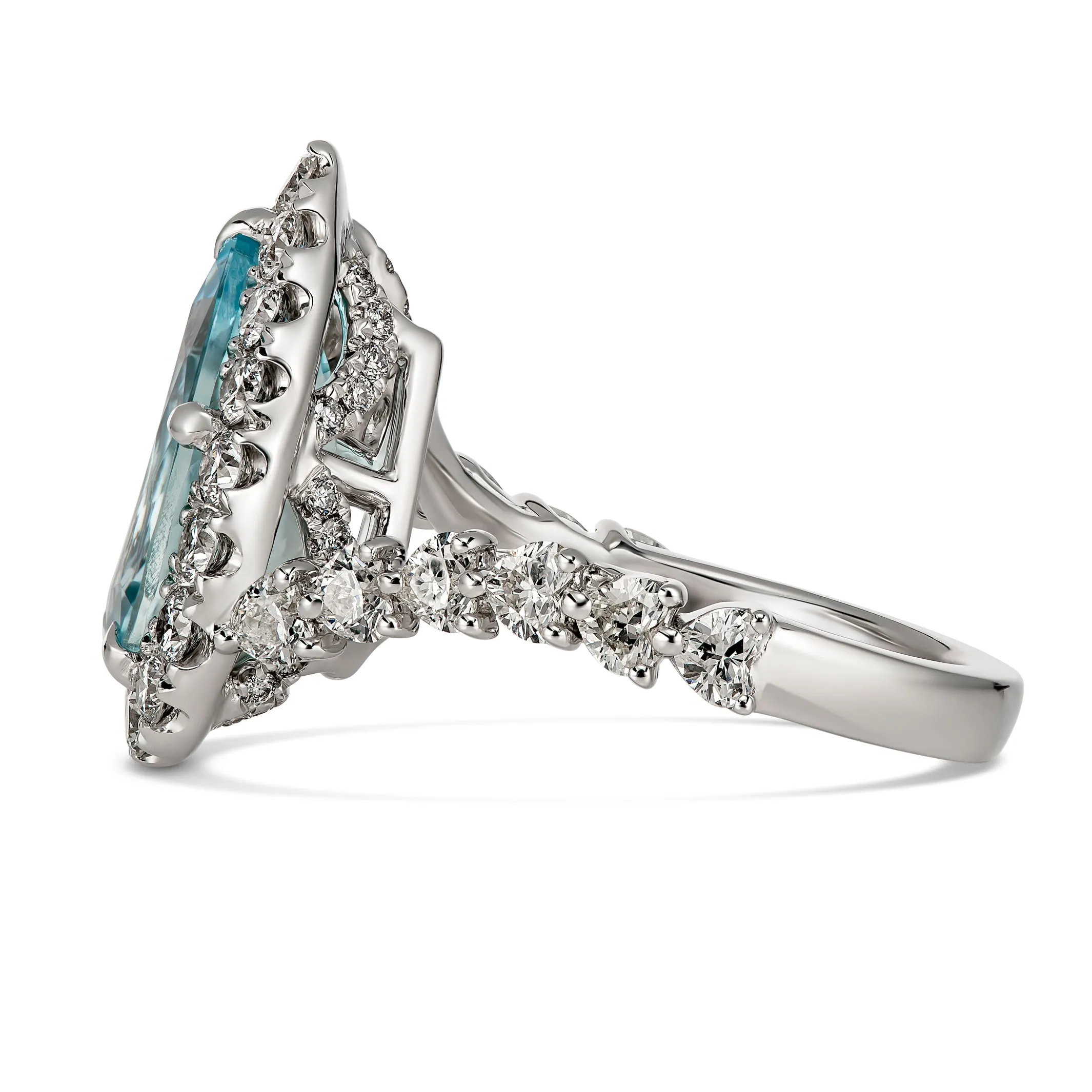 Regal Collection® Aquamarine Pear Ring | White Gold