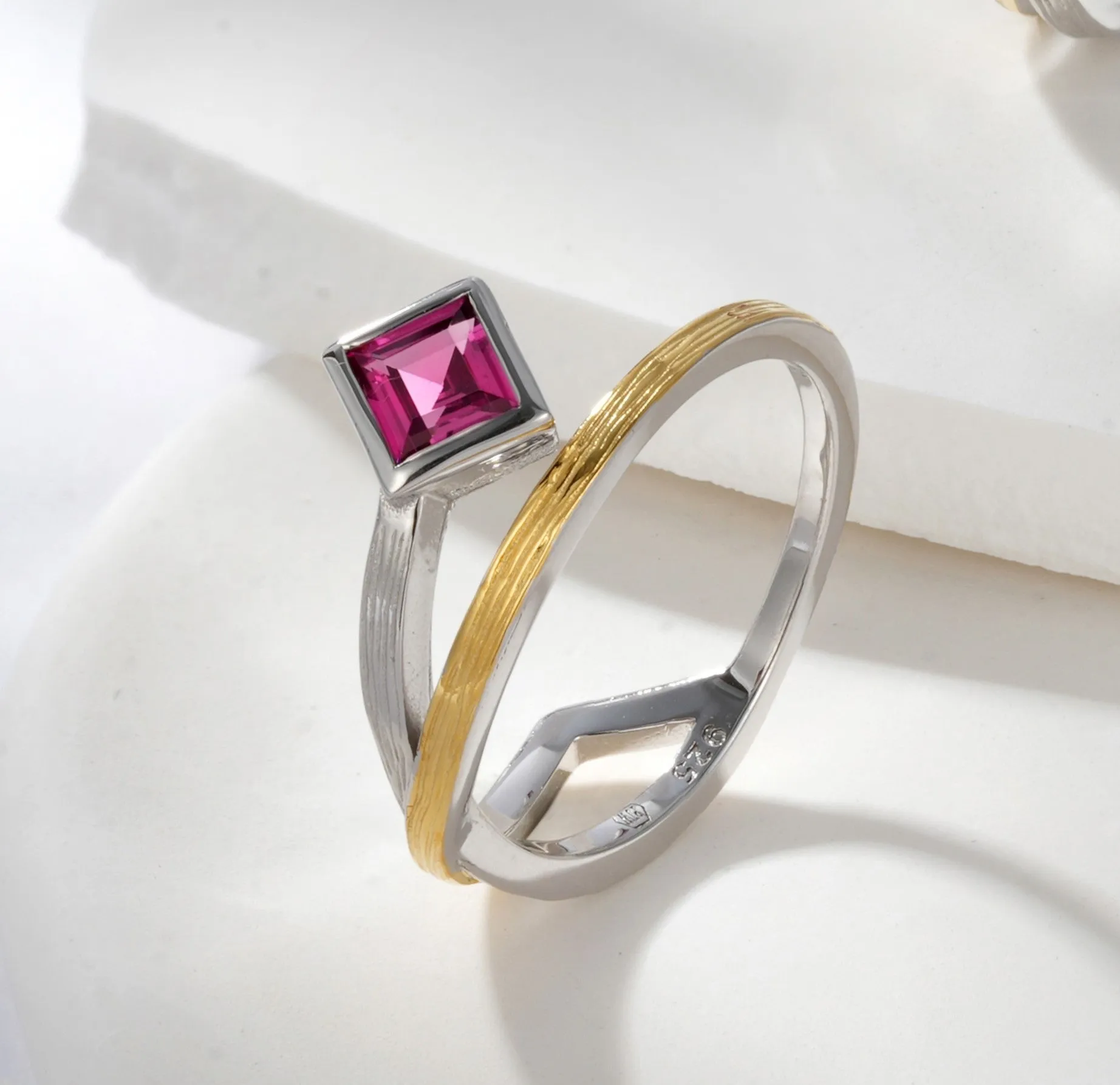 Rosy Rodolite Ring