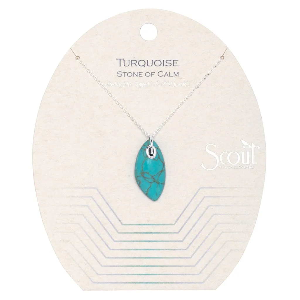 Scout Organic Stone Necklace Turquoise/Silver