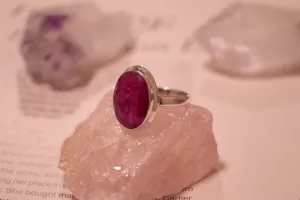 Semi-precious Ruby Ari Ring - Medium Oval