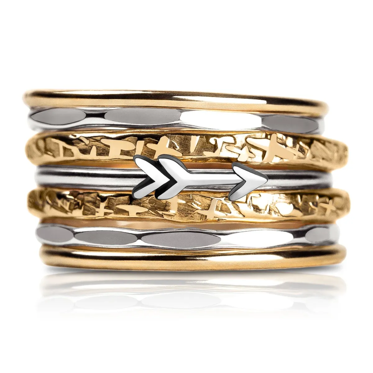 Set of 7 Arrow Stacking Rings