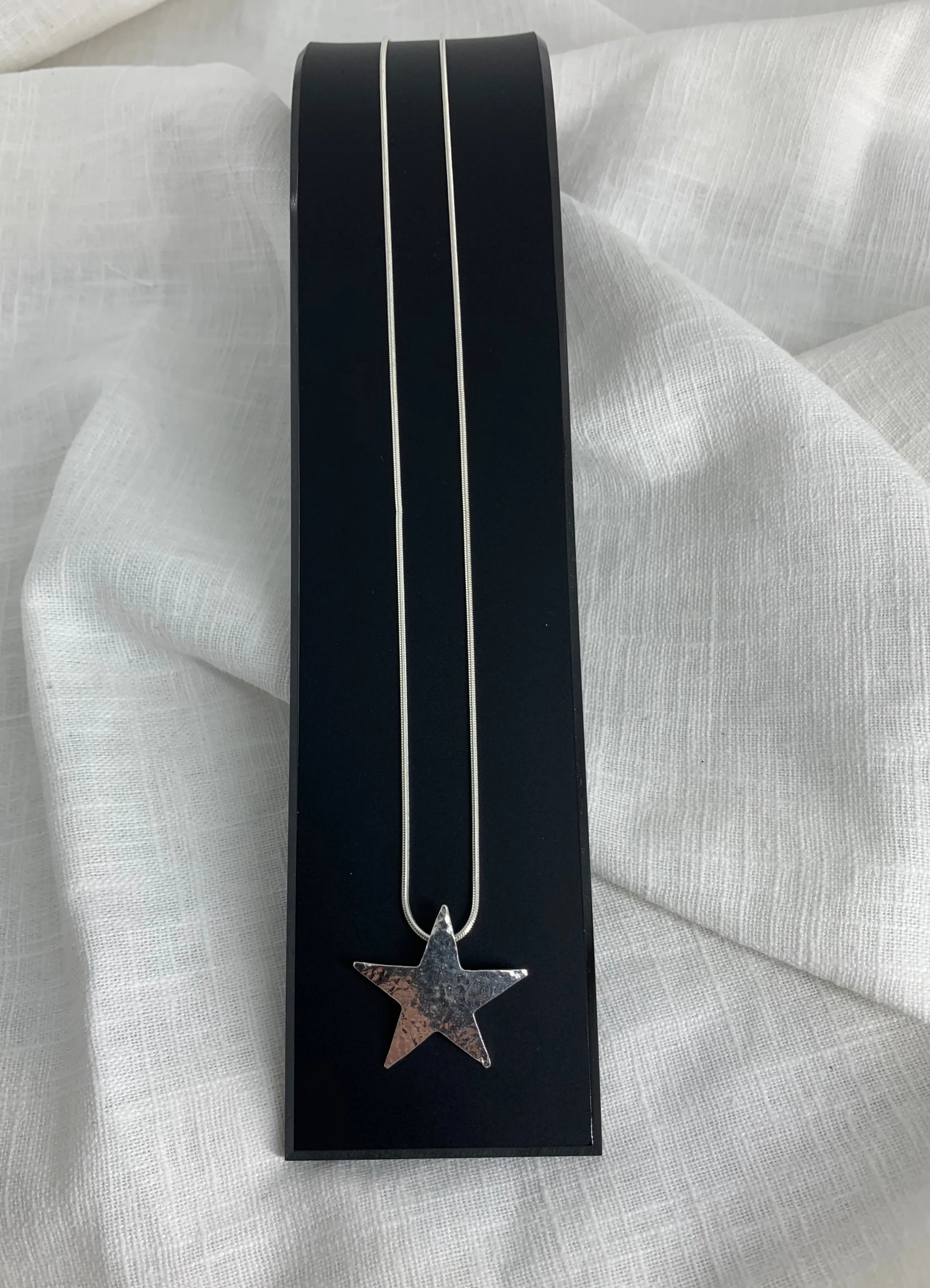 Solid Silver Star Pendant