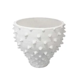 Spike Matte White Ceramic Vase