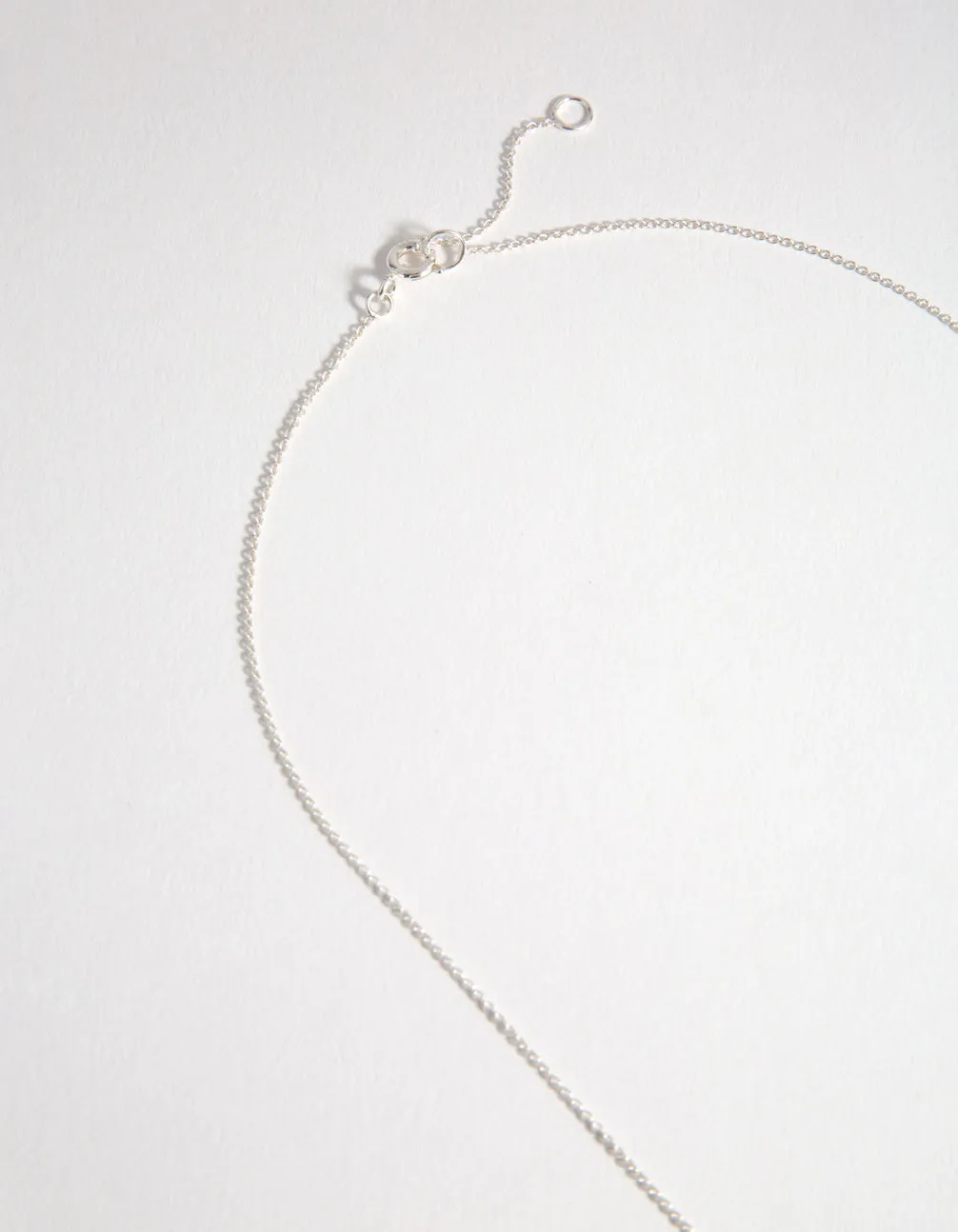 Sterling Silver Cubic Zirconia Basket Necklace