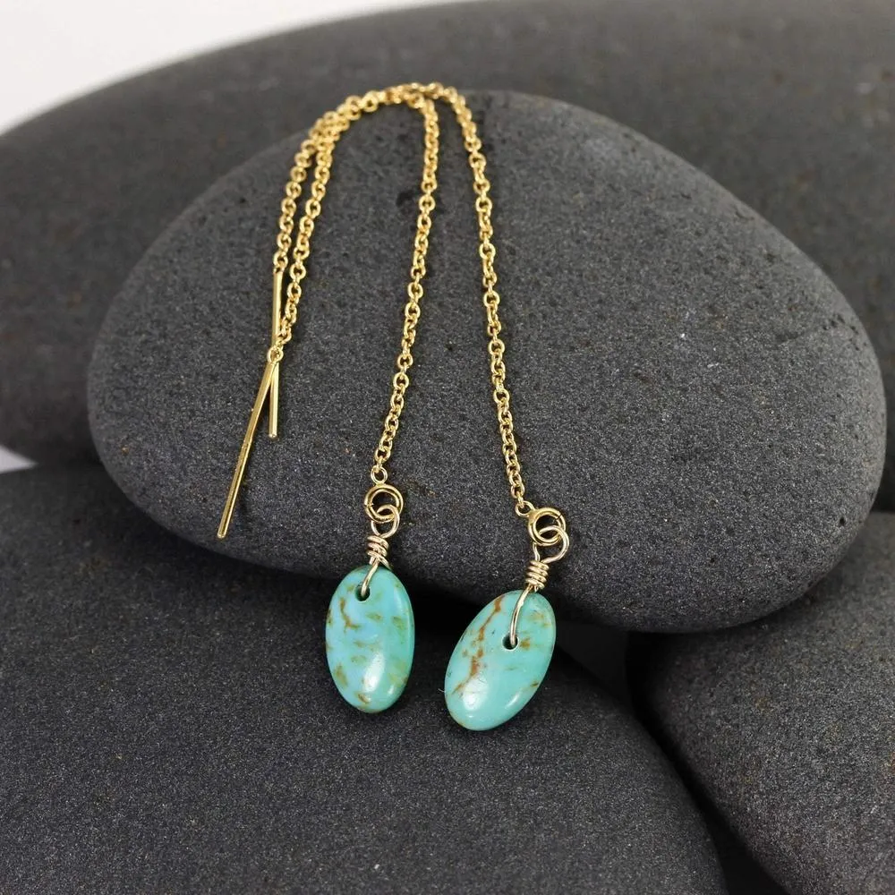 Stunning Gemstone Threader Earrings