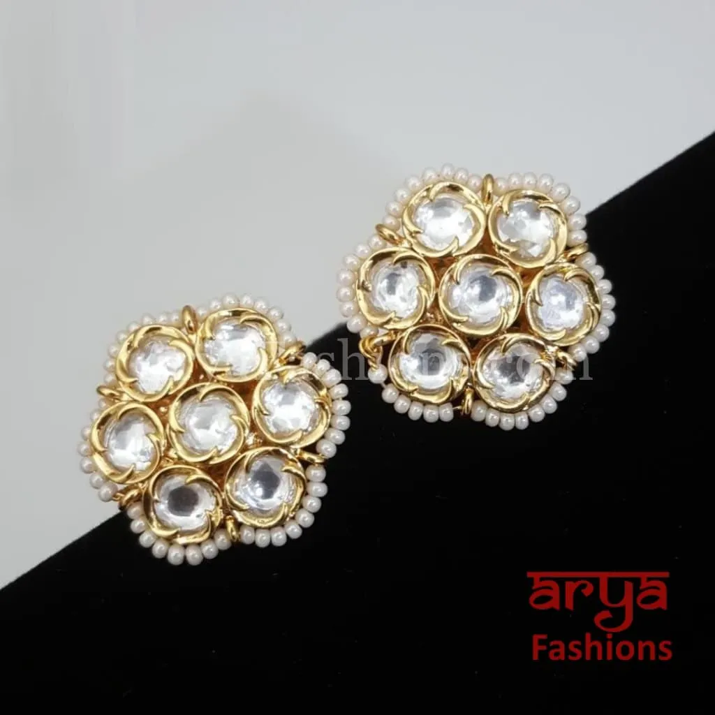 Sunaira Kundan Studs with Pearls/ Sabyasachi Inspired Studs