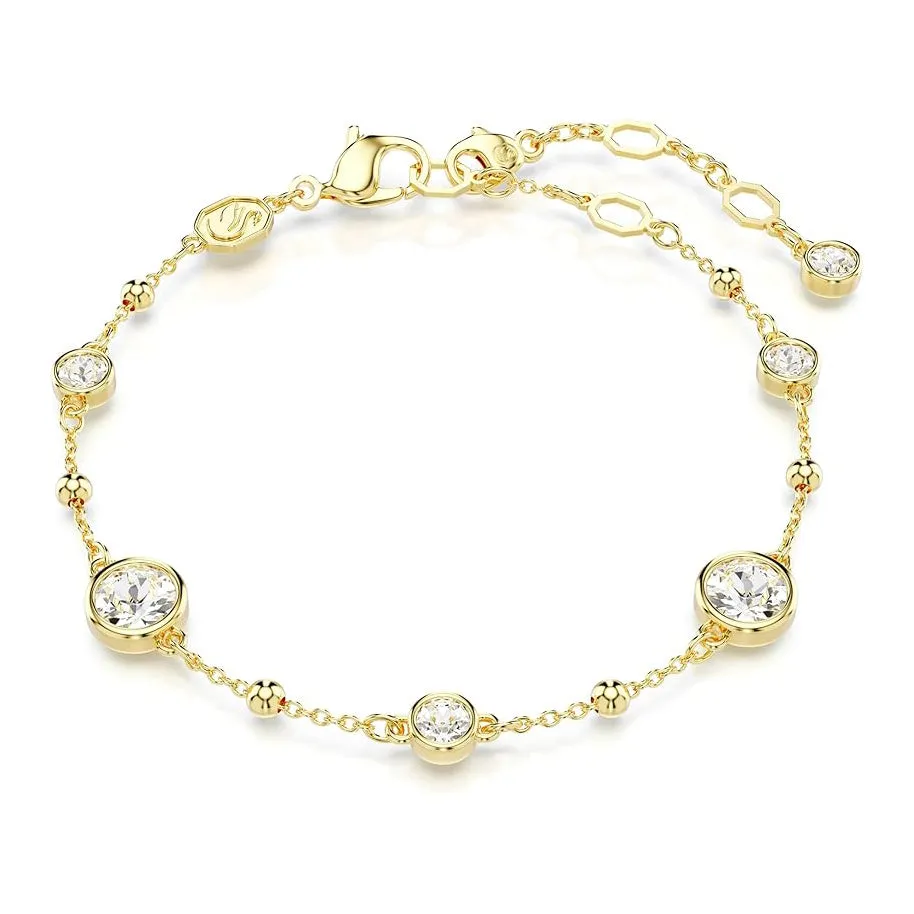 Swarovski Women's Clear Round-Cut Crystals In A Gold-Tone Finished Setting Imber Bracelet - 5680094