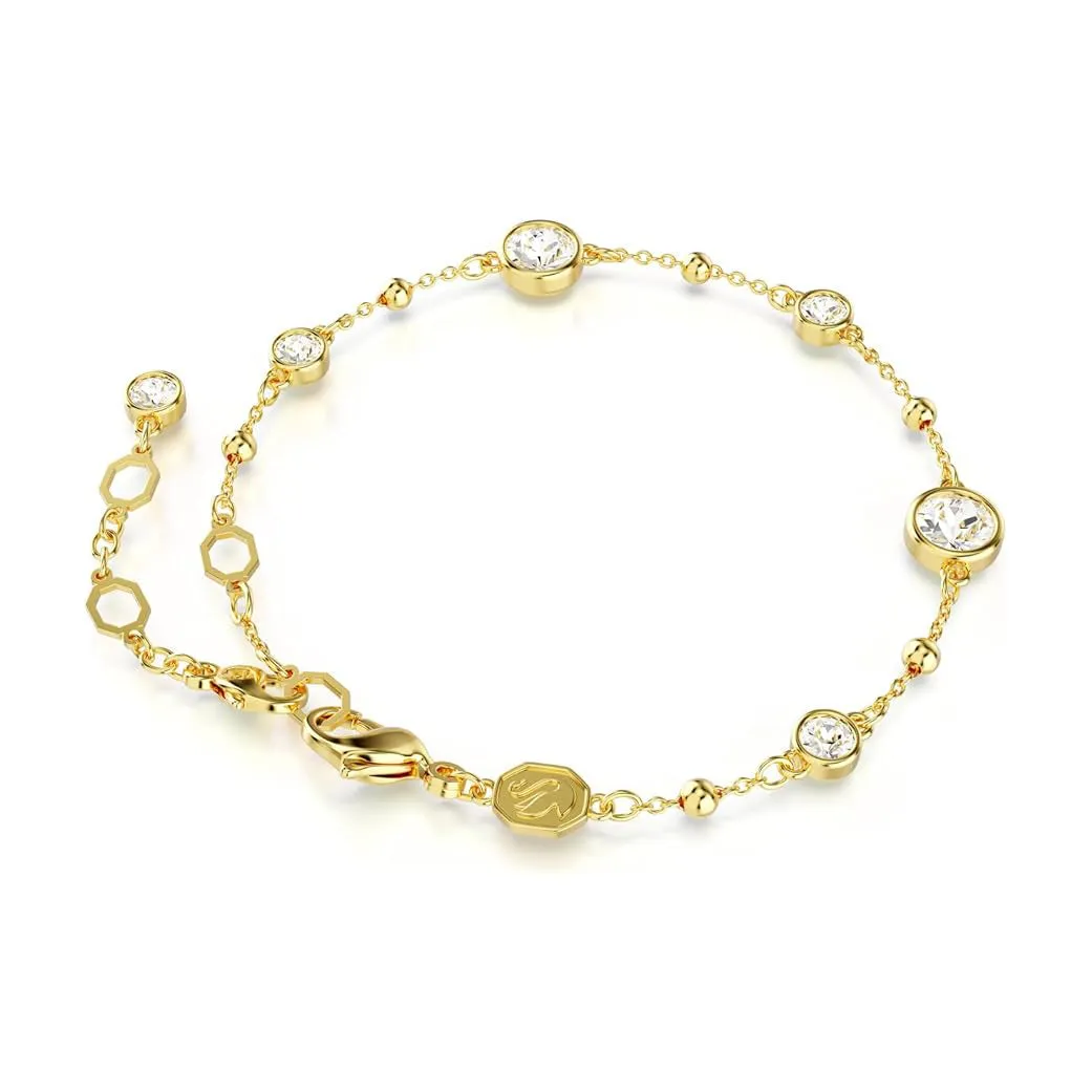 Swarovski Women's Clear Round-Cut Crystals In A Gold-Tone Finished Setting Imber Bracelet - 5680094