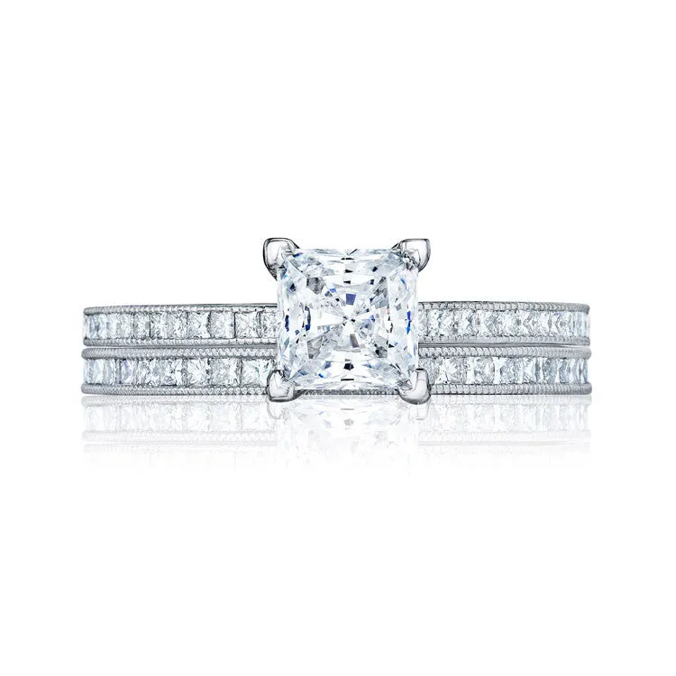 Tacori Platinum Princess Solitaire Engagement Ring 45-15PR55