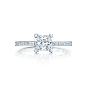 Tacori Sculpted Crescent Princess Solitaire Engagement Ring