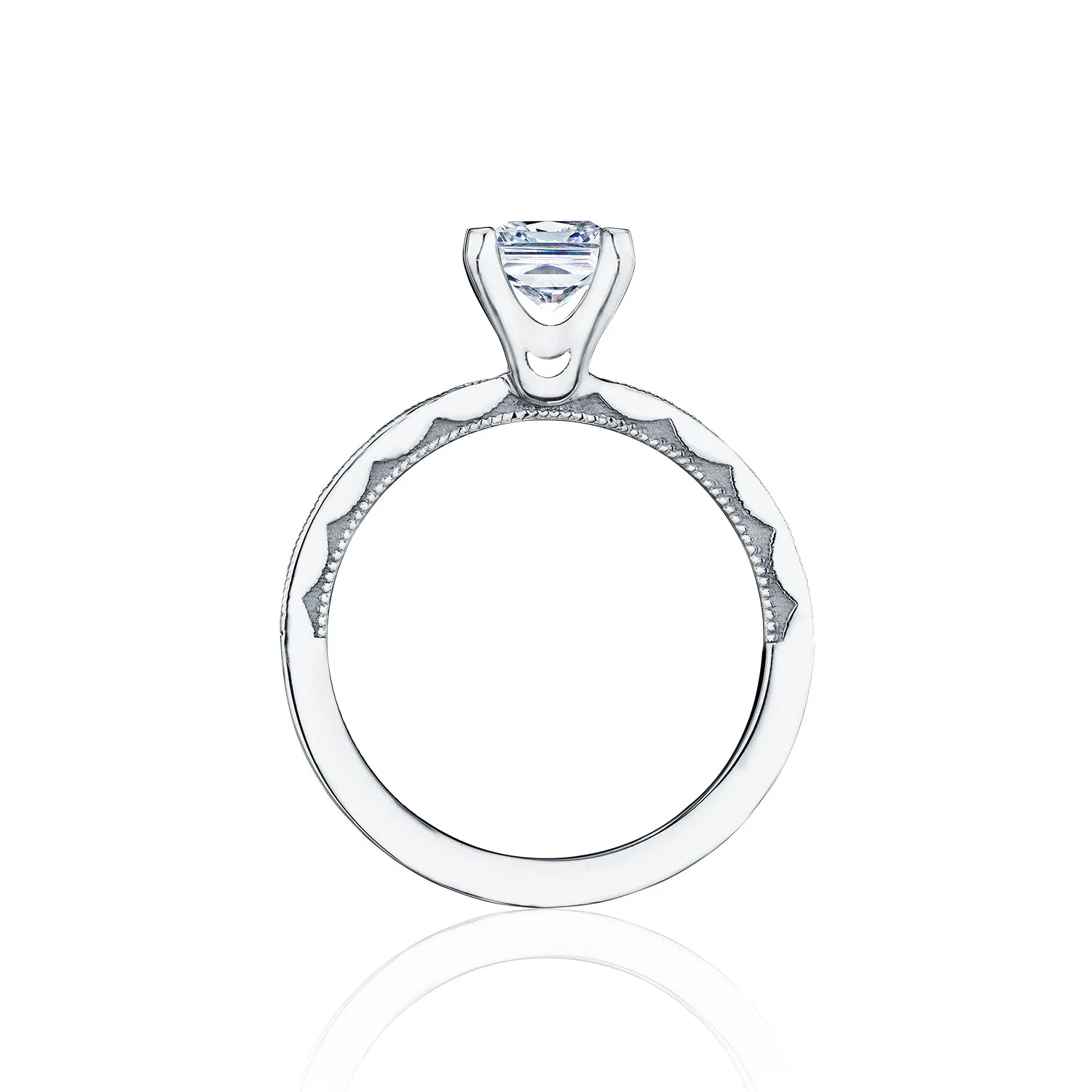 Tacori Sculpted Crescent Princess Solitaire Engagement Ring