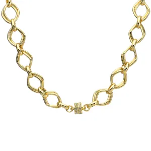 The Diamond Dream Link Magnetic Interchangeable Necklace (Goldtone)