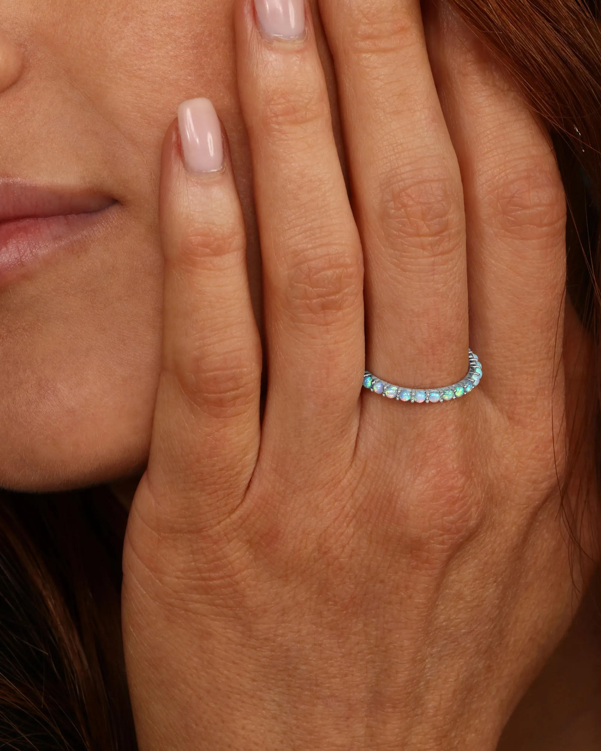 The Micro Heiress Ring - Silver|Blue Opal