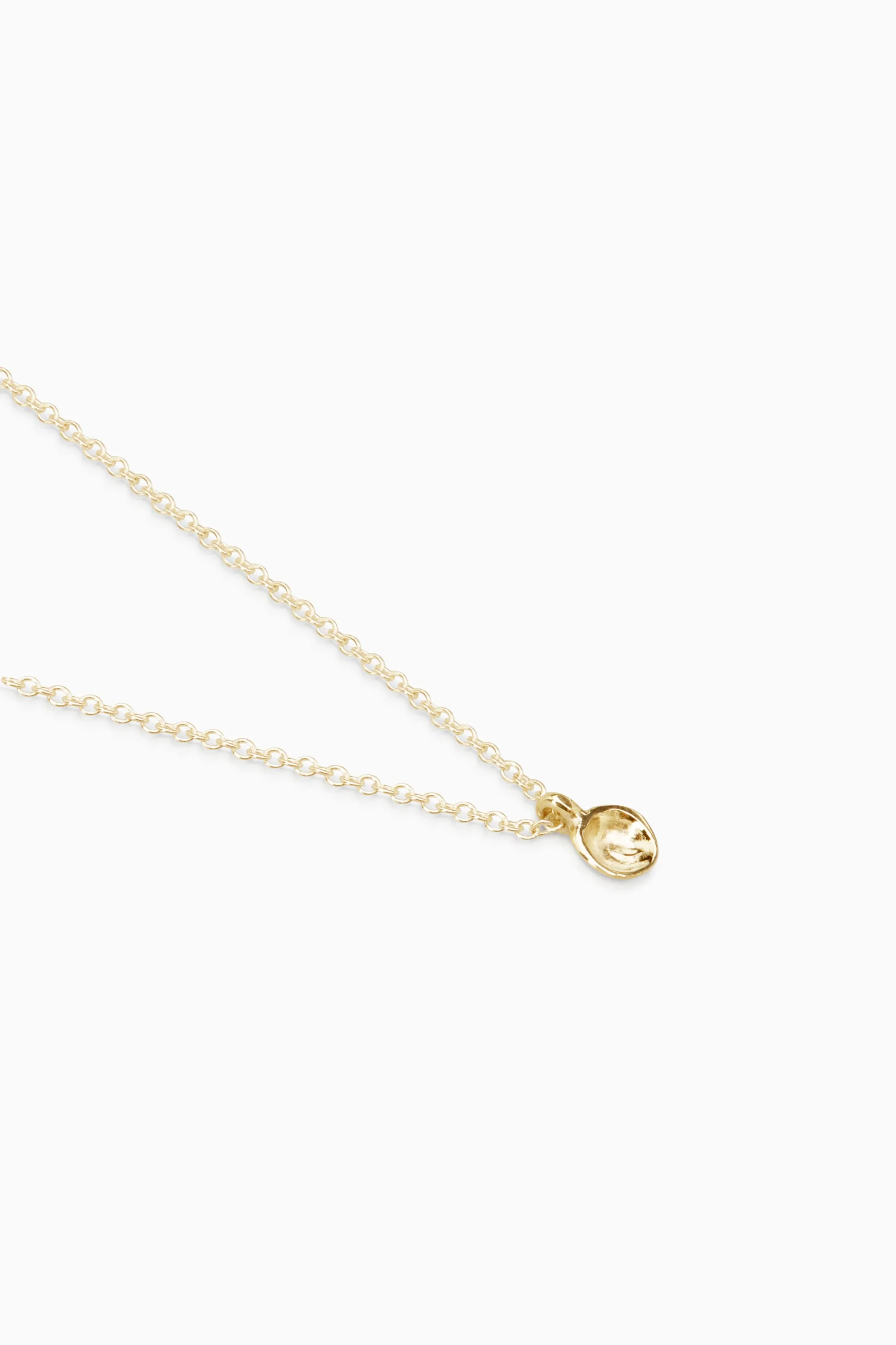 Tiny Concave Necklace | Gold