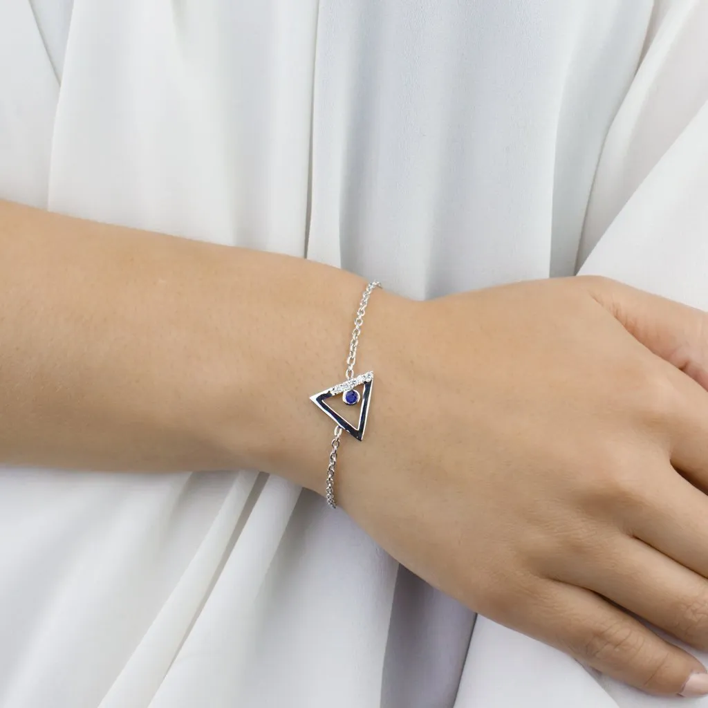 Triangulo: Sapphire & Diamond Bracelet