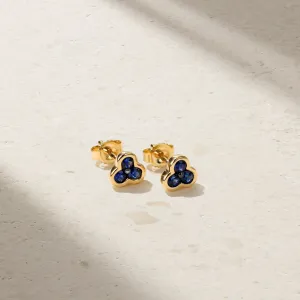 Trinity Sapphire Stud Earrings