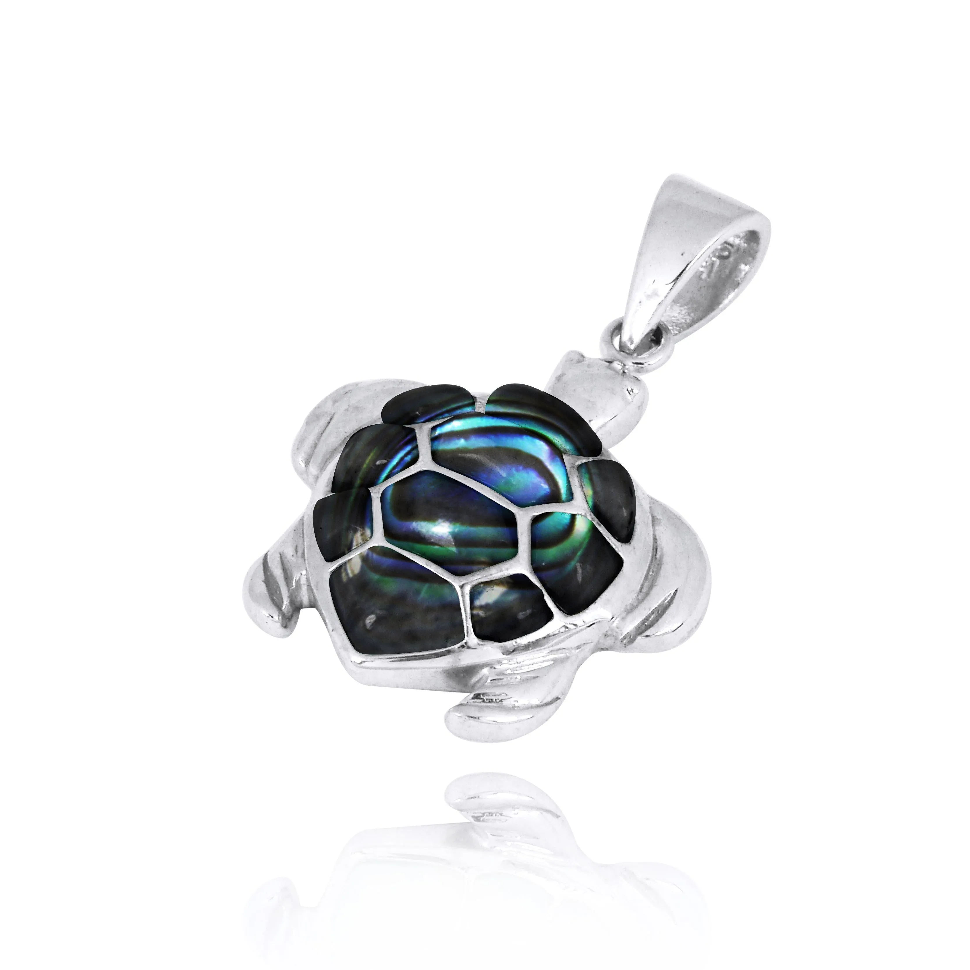 Turtle Pendant Necklace with Abalone Shell