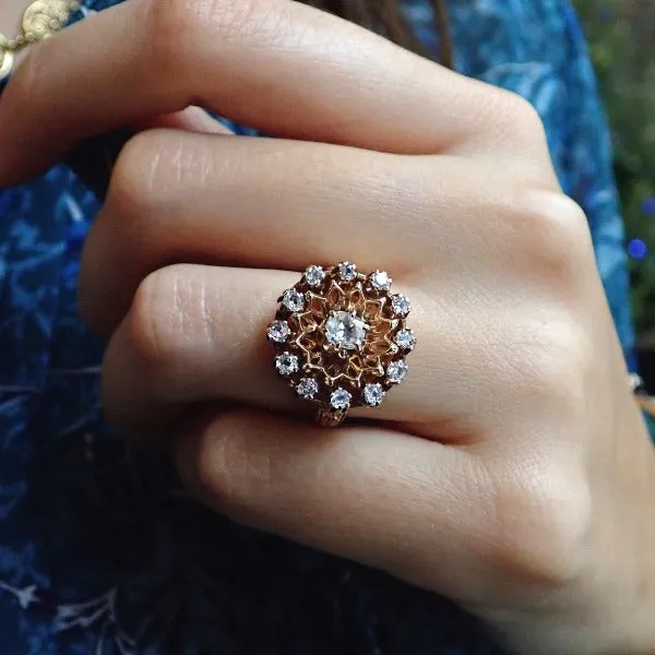 Vintage Diamond Cluster Ring, 1.50ctw.