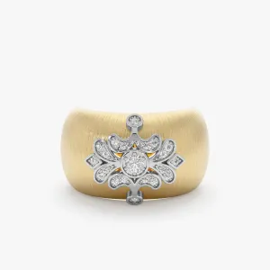 Vintage Floral Diamond Dome Ring, Theodora