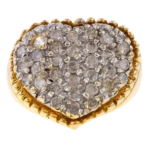 Vintage Pave Heart Ring