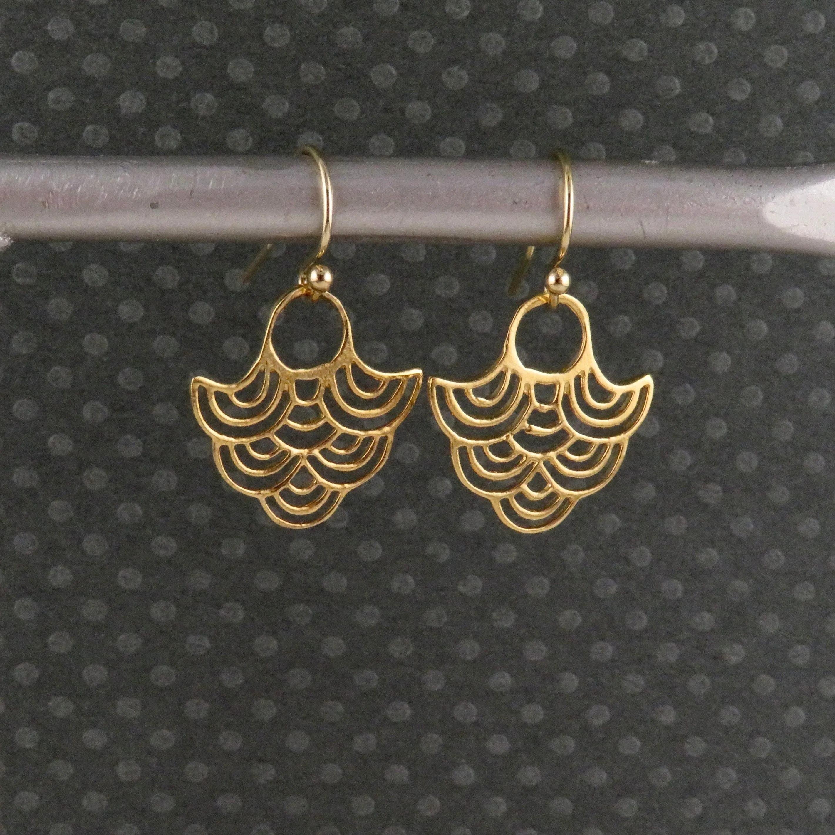 Wavy Geo Earrings - Gold