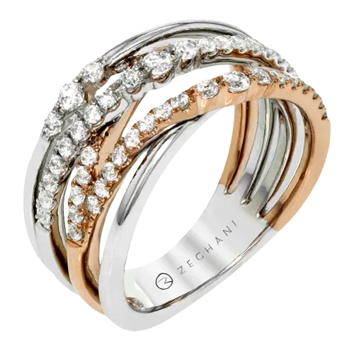 ZR1467 Right Hand Ring in 14k Gold with Diamonds