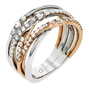 ZR1467 Right Hand Ring in 14k Gold with Diamonds